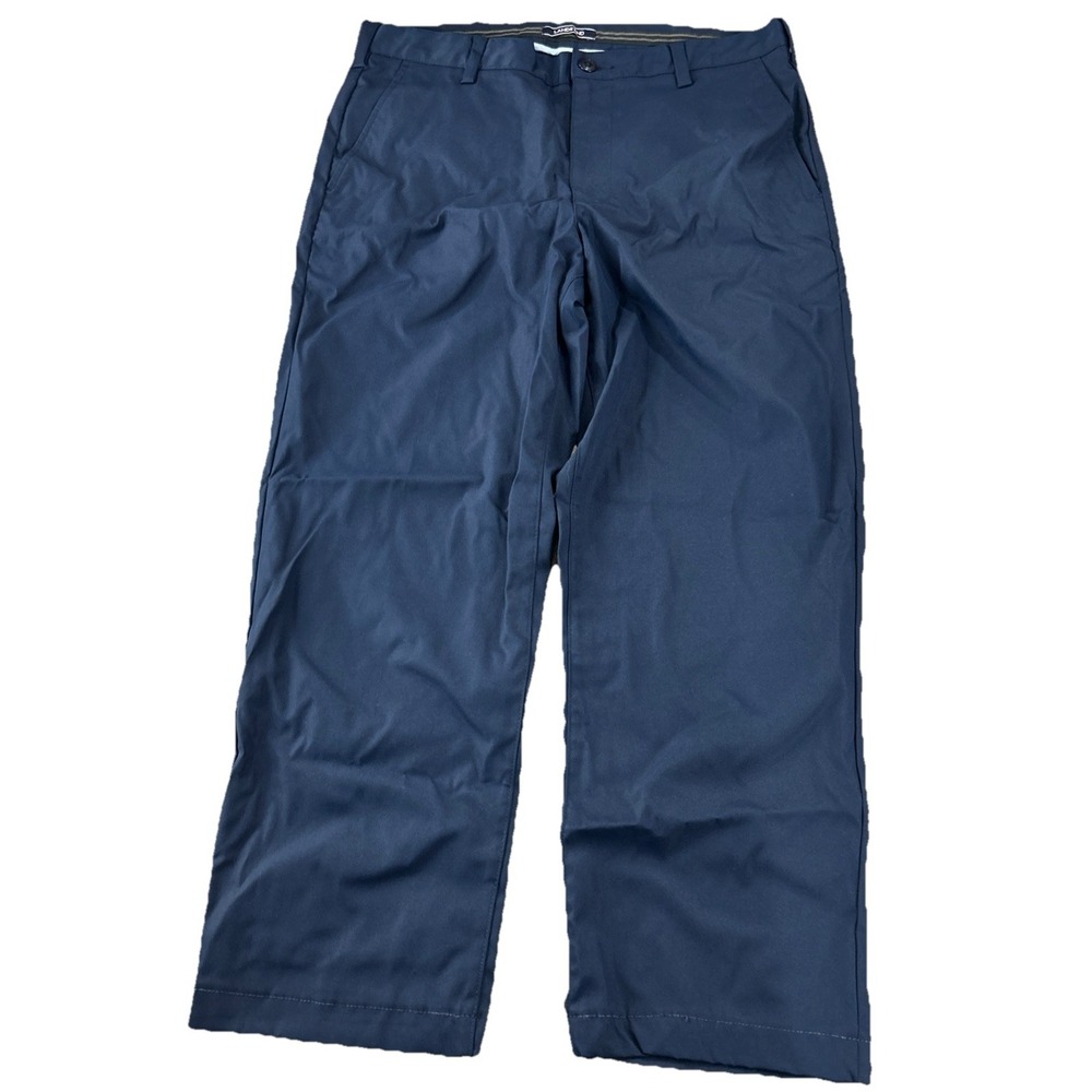 Lands' End Boys Pants 33x24 Navy Blue Adjustable Waist School Uniform Chino